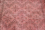 6x10 Pink and Light Brown Turkish Overdyed Rug