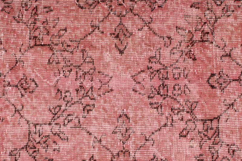 6x10 Pink and Light Brown Turkish Overdyed Rug