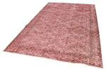 6x10 Pink and Light Brown Turkish Overdyed Rug