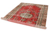 6x9 Red and Multicolor Turkish Overdyed Rug