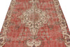 6x10 Rust and Ivory Turkish Overdyed Rug