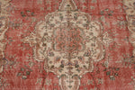 6x10 Rust and Ivory Turkish Overdyed Rug