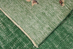 6x9 Green and Multicolor Turkish Overdyed Rug