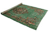 6x9 Green and Multicolor Turkish Overdyed Rug