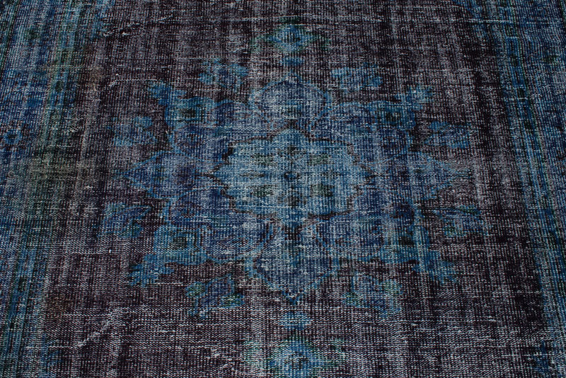 6x9 Navy and Black Turkish Overdyed Rug