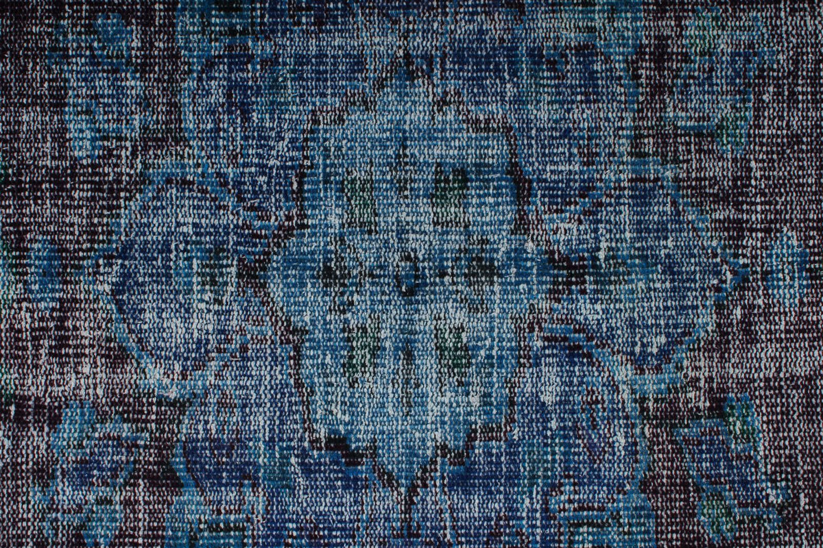 6x9 Navy and Black Turkish Overdyed Rug