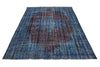 6x9 Navy and Black Turkish Overdyed Rug