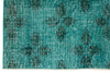 6x9 Turquoise and Light Gray Turkish Anatolian Rug