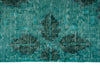 6x9 Turquoise and Light Gray Turkish Anatolian Rug