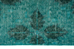 6x9 Turquoise and Light Gray Turkish Anatolian Rug