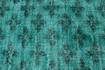 6x9 Turquoise and Light Gray Turkish Anatolian Rug