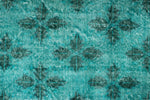 6x9 Turquoise and Light Gray Turkish Anatolian Rug