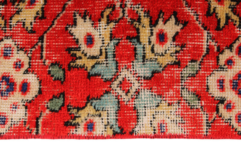 6x9 Red and Multicolor Turkish Anatolian Rug