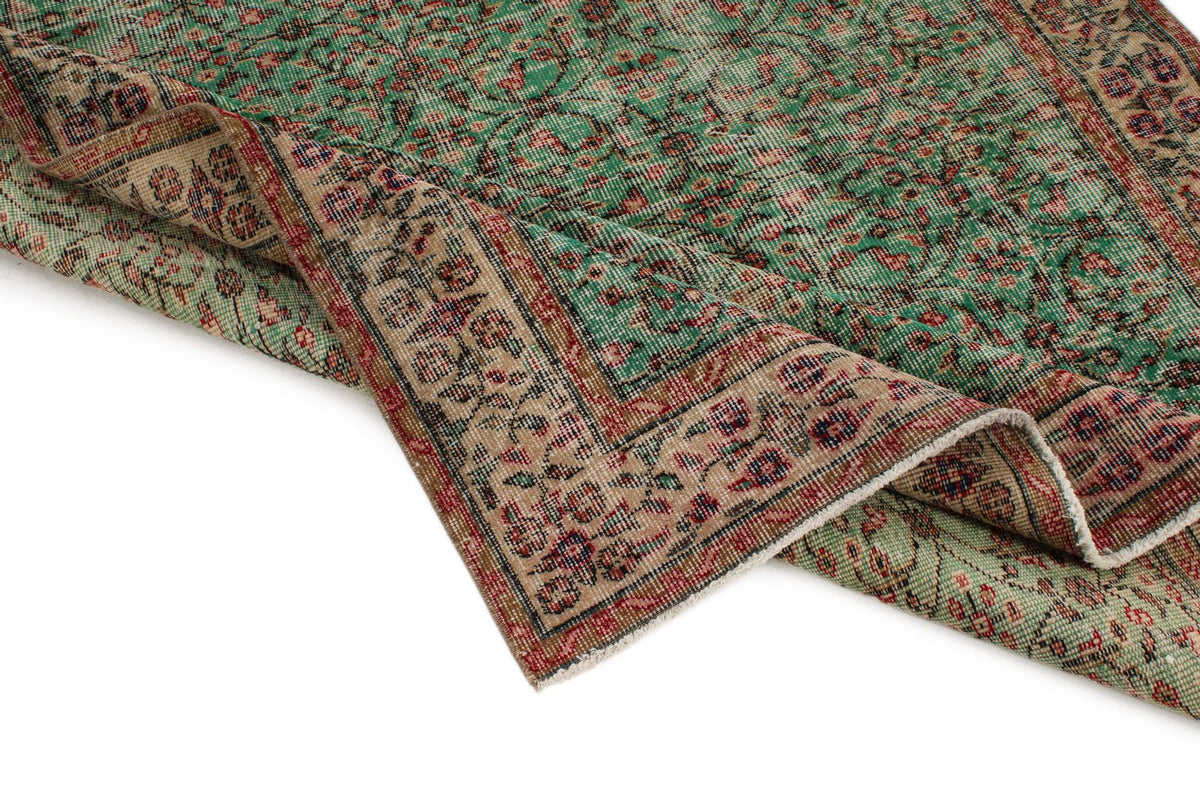 5x9 Green and Multicolor Modern Contemporary Rug
