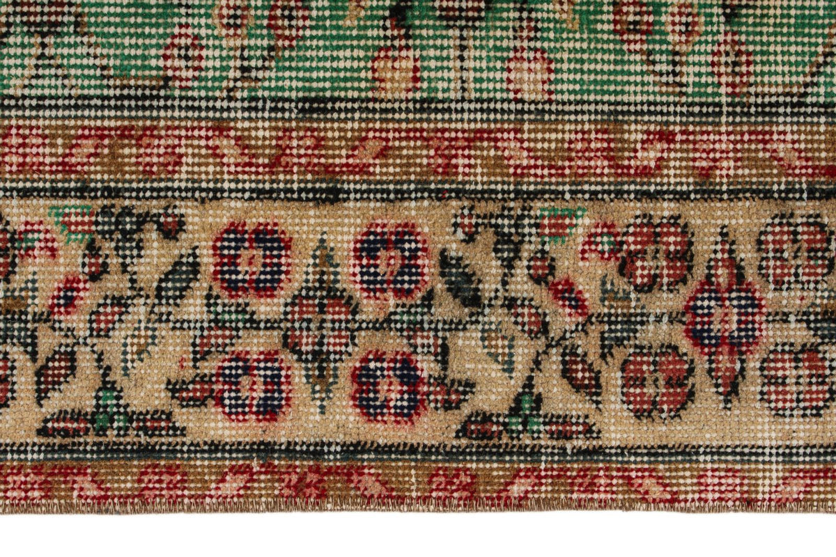 5x9 Green and Multicolor Modern Contemporary Rug