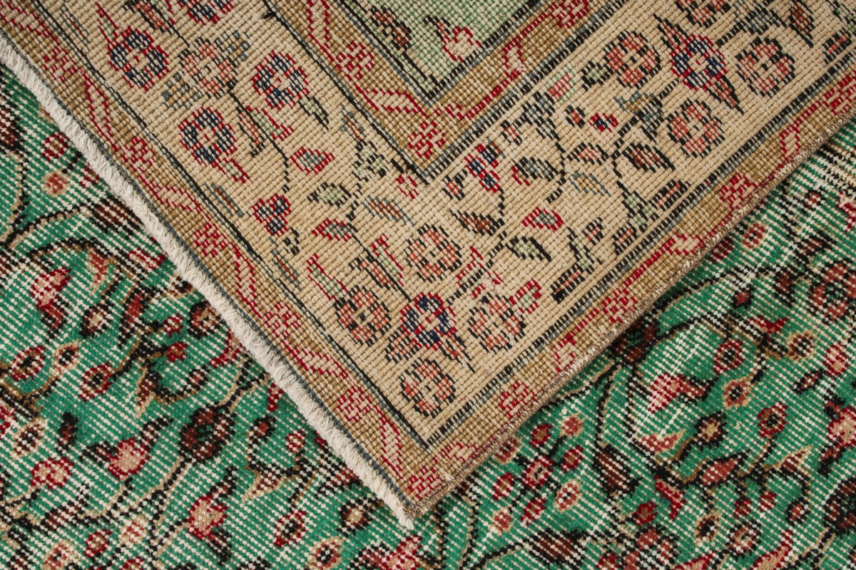 5x9 Green and Multicolor Modern Contemporary Rug