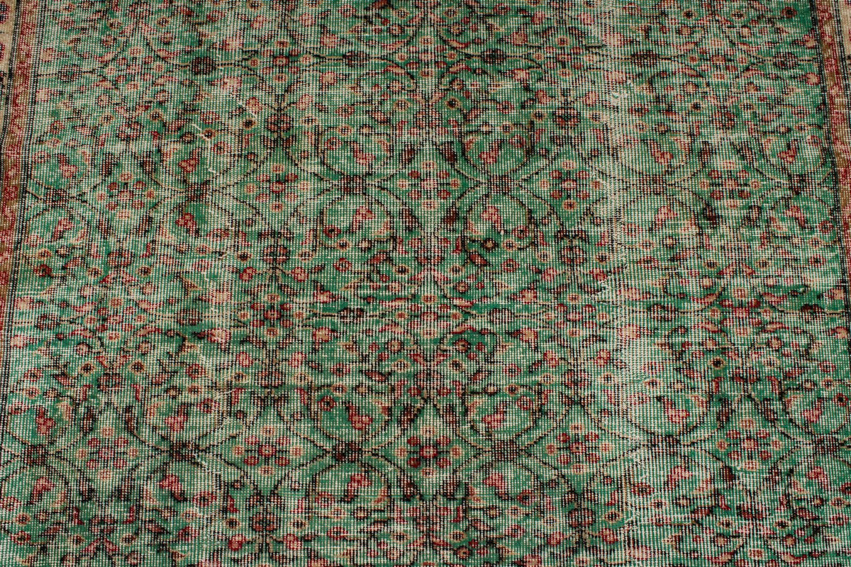 5x9 Green and Multicolor Modern Contemporary Rug