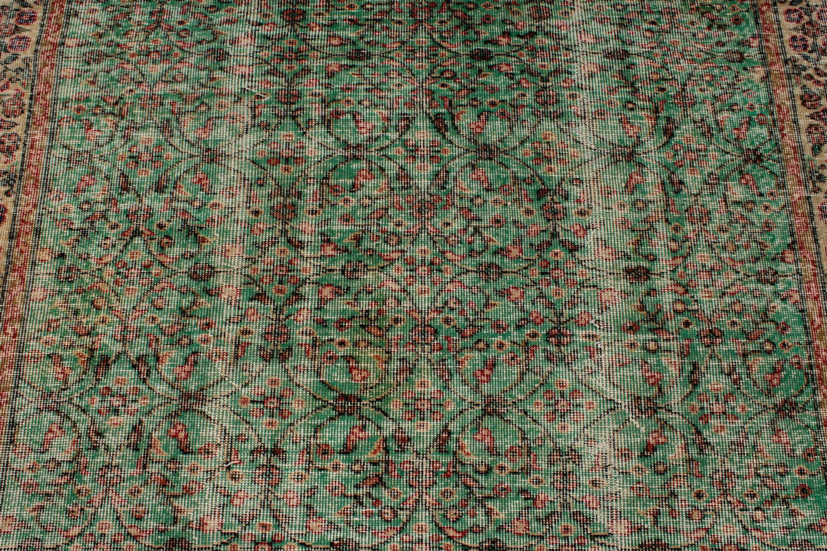 5x9 Green and Multicolor Modern Contemporary Rug