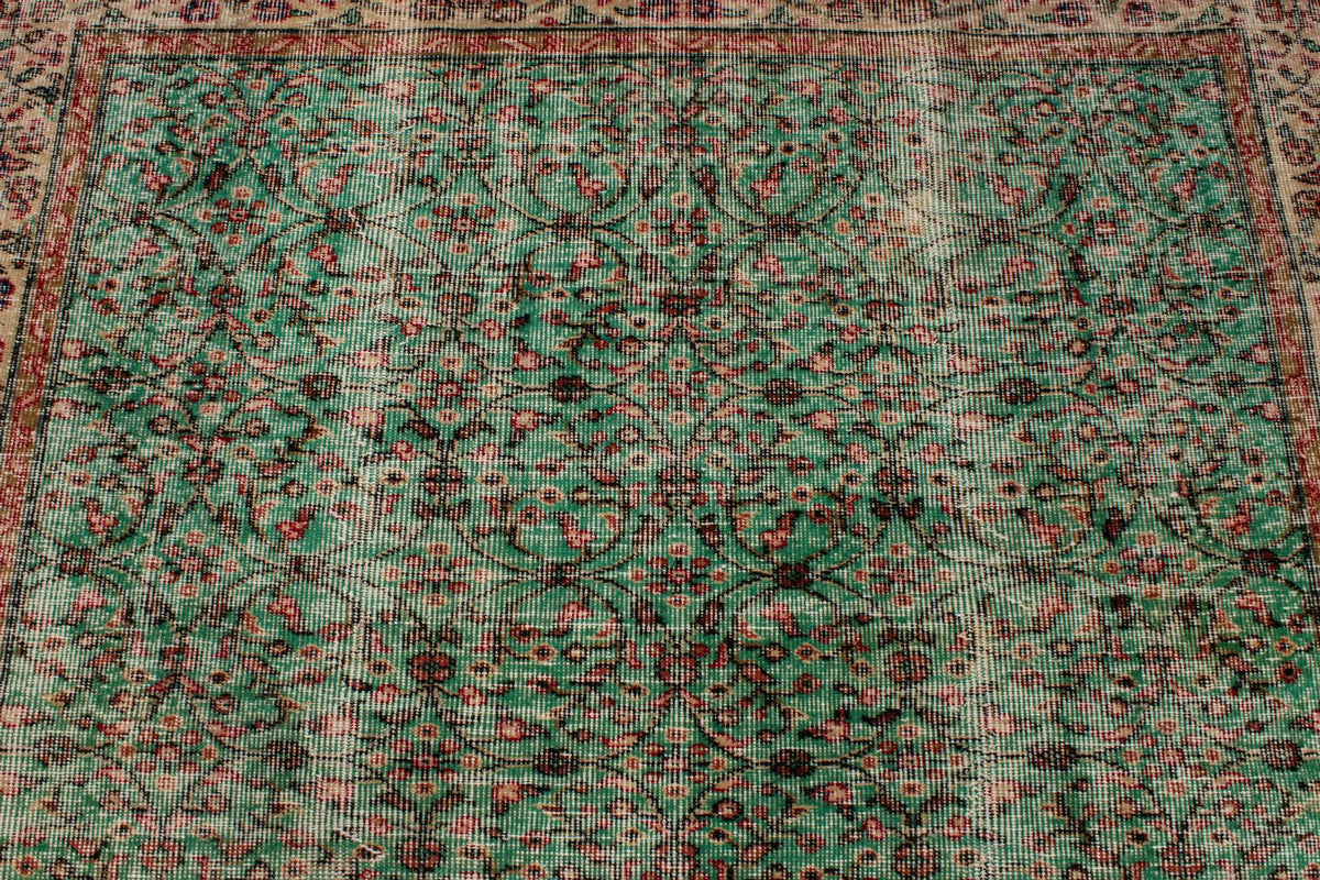 5x9 Green and Multicolor Modern Contemporary Rug