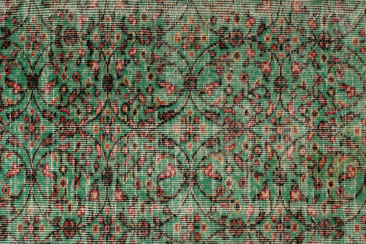 5x9 Green and Multicolor Modern Contemporary Rug
