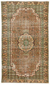 6x10 Light Brown and Multicolor Modern Contemporary Rug