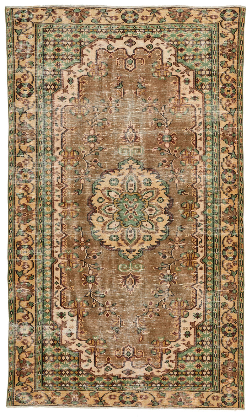 6x10 Light Brown and Multicolor Modern Contemporary Rug