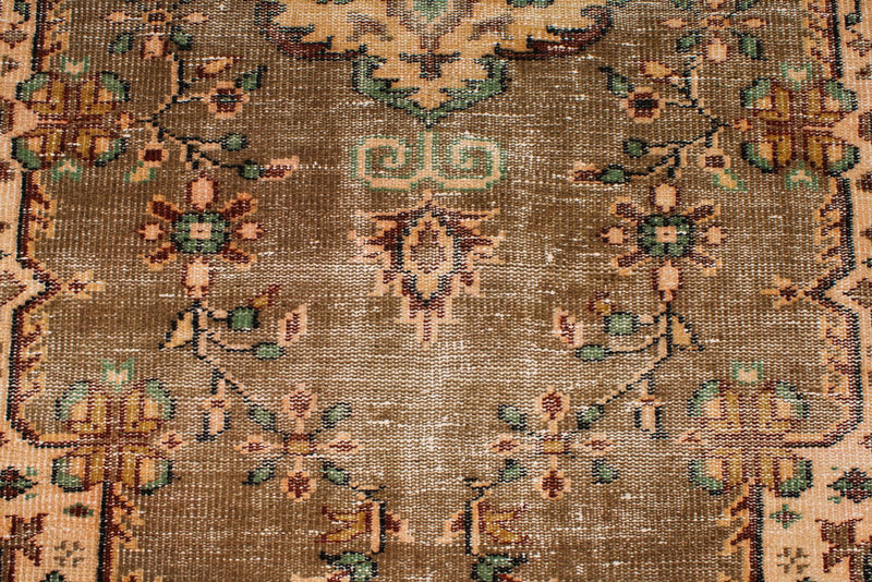 6x10 Light Brown and Multicolor Modern Contemporary Rug