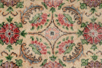 7x10 Ivory and Red Turkish Anatolian Rug