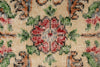 7x10 Ivory and Red Turkish Anatolian Rug