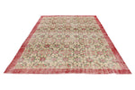 7x10 Ivory and Red Turkish Anatolian Rug