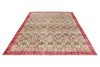 7x10 Ivory and Red Turkish Anatolian Rug