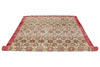 7x10 Ivory and Red Turkish Anatolian Rug