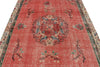 6x10 Peach and Multicolor Turkish Overdyed Rug