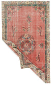 6x10 Peach and Multicolor Turkish Overdyed Rug