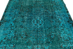 6x10 Blue and Black Turkish Overdyed Rug