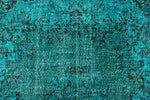 6x10 Blue and Black Turkish Overdyed Rug