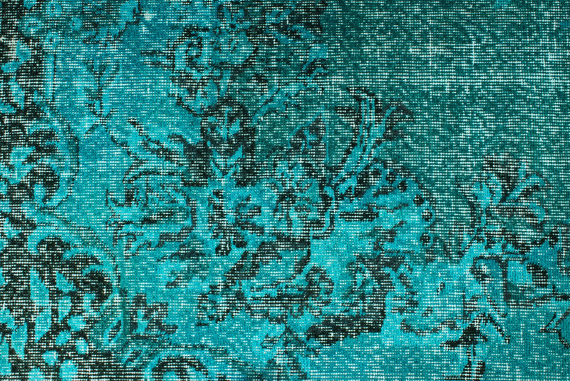 6x10 Blue and Black Turkish Overdyed Rug