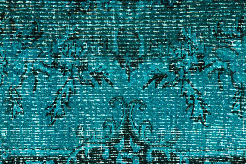 6x10 Blue and Black Turkish Overdyed Rug