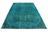 6x10 Blue and Black Turkish Overdyed Rug