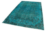 6x10 Blue and Black Turkish Overdyed Rug