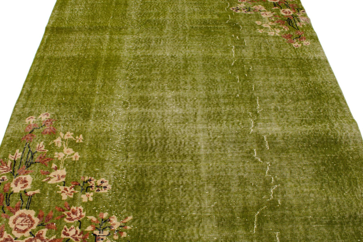 6x9 Green and Multicolor Modern Contemporary Rug