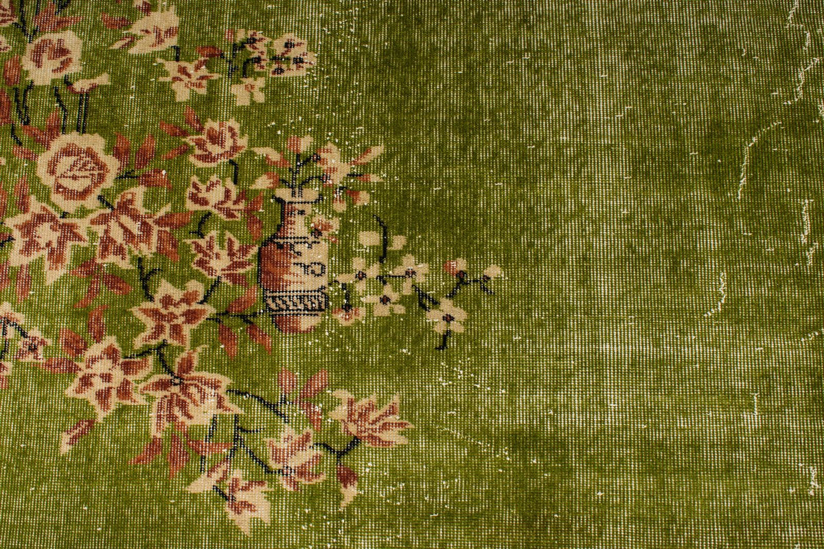 6x9 Green and Multicolor Modern Contemporary Rug