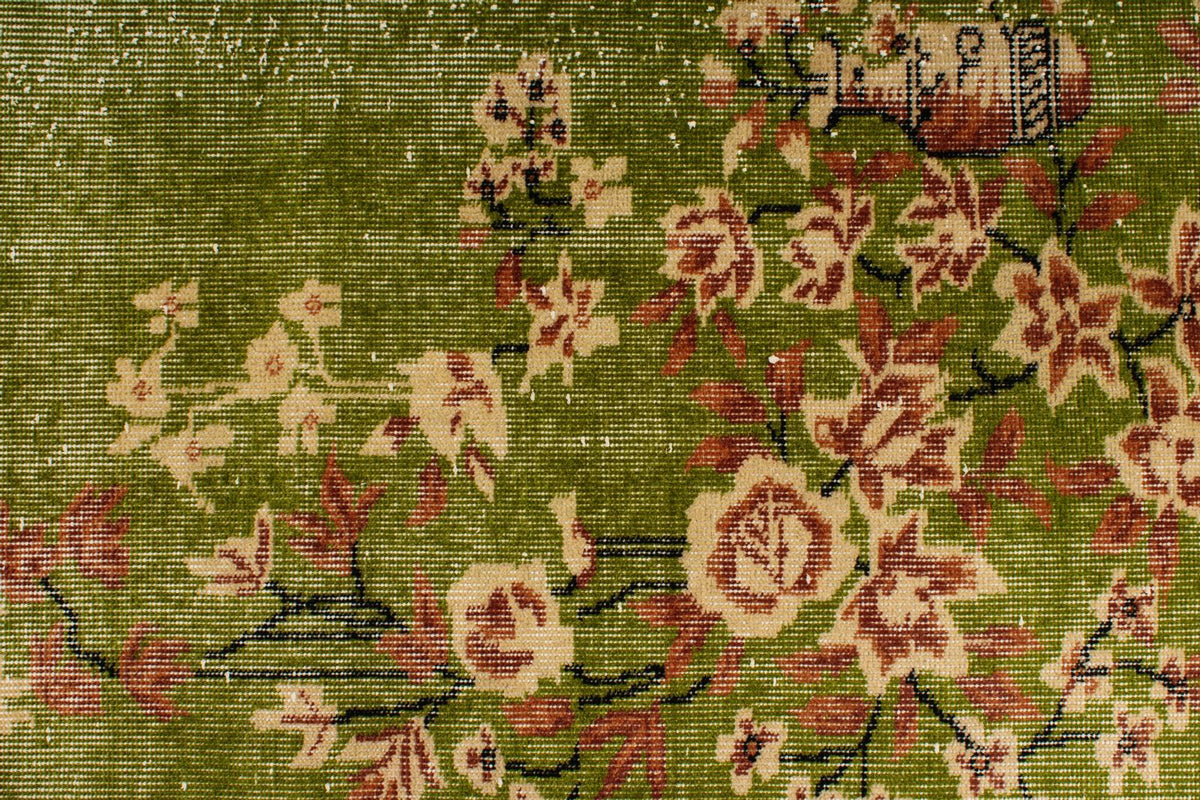 6x9 Green and Multicolor Modern Contemporary Rug
