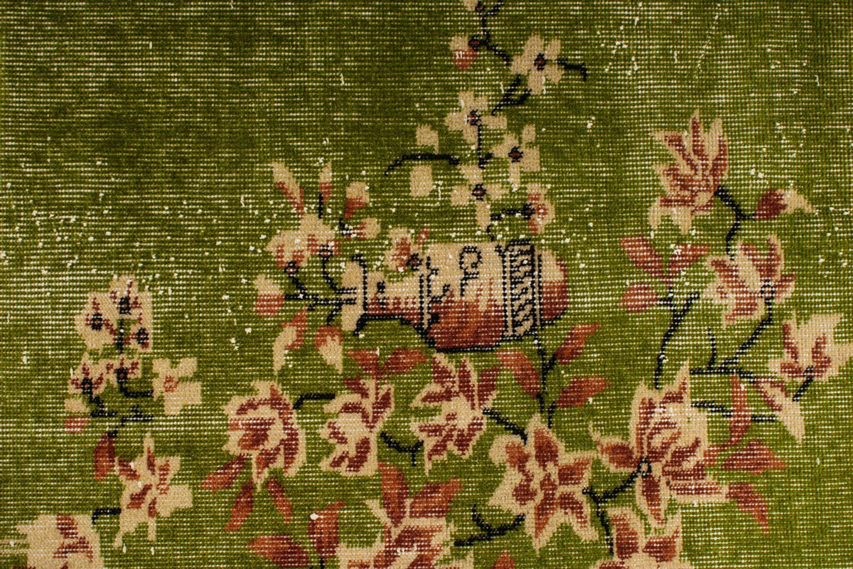 6x9 Green and Multicolor Modern Contemporary Rug