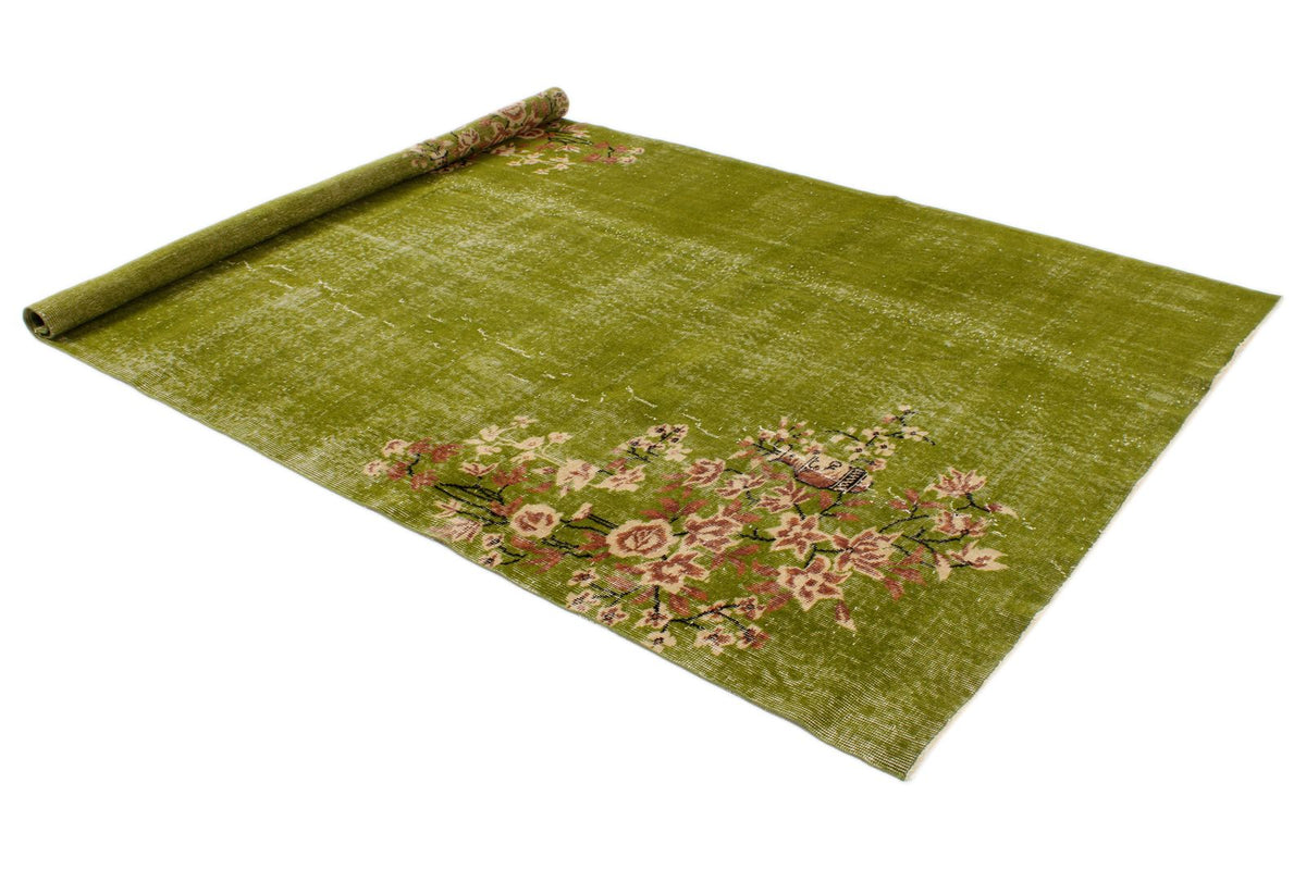 6x9 Green and Multicolor Modern Contemporary Rug