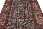 6x10 Navy and Multicolor Turkish Overdyed Rug