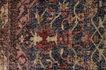 6x10 Navy and Multicolor Turkish Overdyed Rug