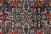 6x10 Navy and Multicolor Turkish Overdyed Rug