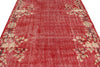 7x10 Red and Ivory Turkish Overdyed Rug