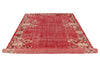 7x10 Red and Ivory Turkish Overdyed Rug